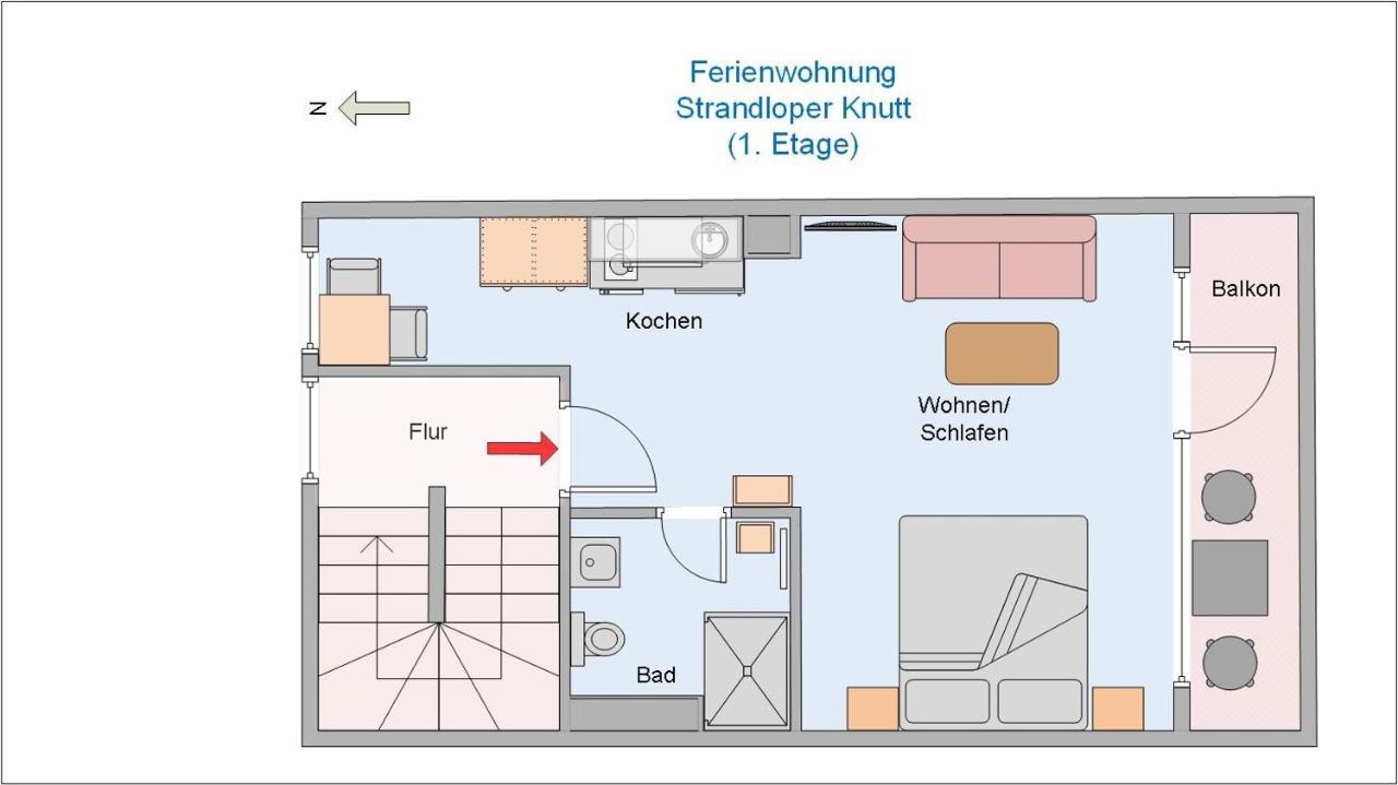 Strandloper Knutt - Wunderschoenes Feriendomizil Fuer 2 Personen In Strandnaehe Wangerooge Ngoại thất bức ảnh